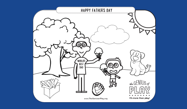 Father's Day - Boy Coloring Sheet