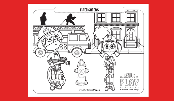 Firefighters Coloring Sheet
