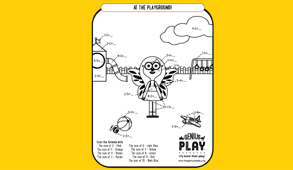 At The Playground Coloring Sheet