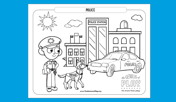 Police Coloring Sheet