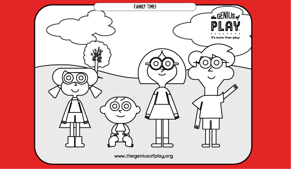 Family Time Coloring Sheet
