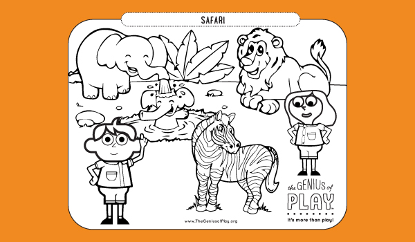 Safari Coloring Sheet