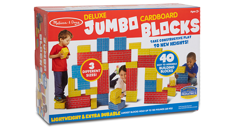 Melissa & Doug Deluxe Jumbo Cardboard Blocks - 40 Pieces 