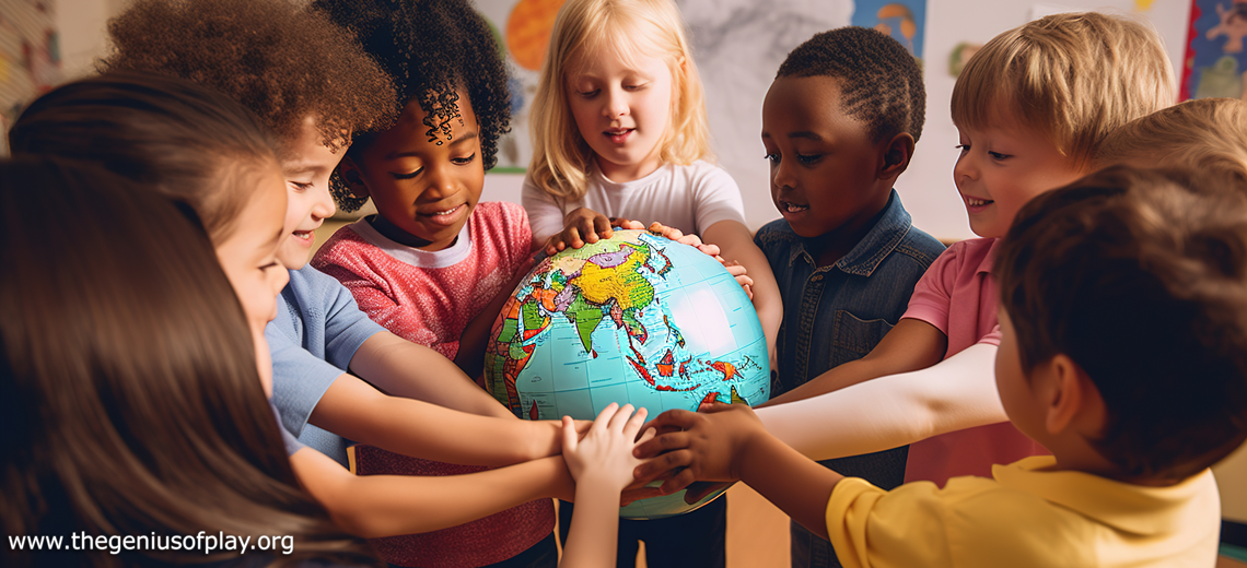 Group of multi-cultural diverse kids holding plants outdoors